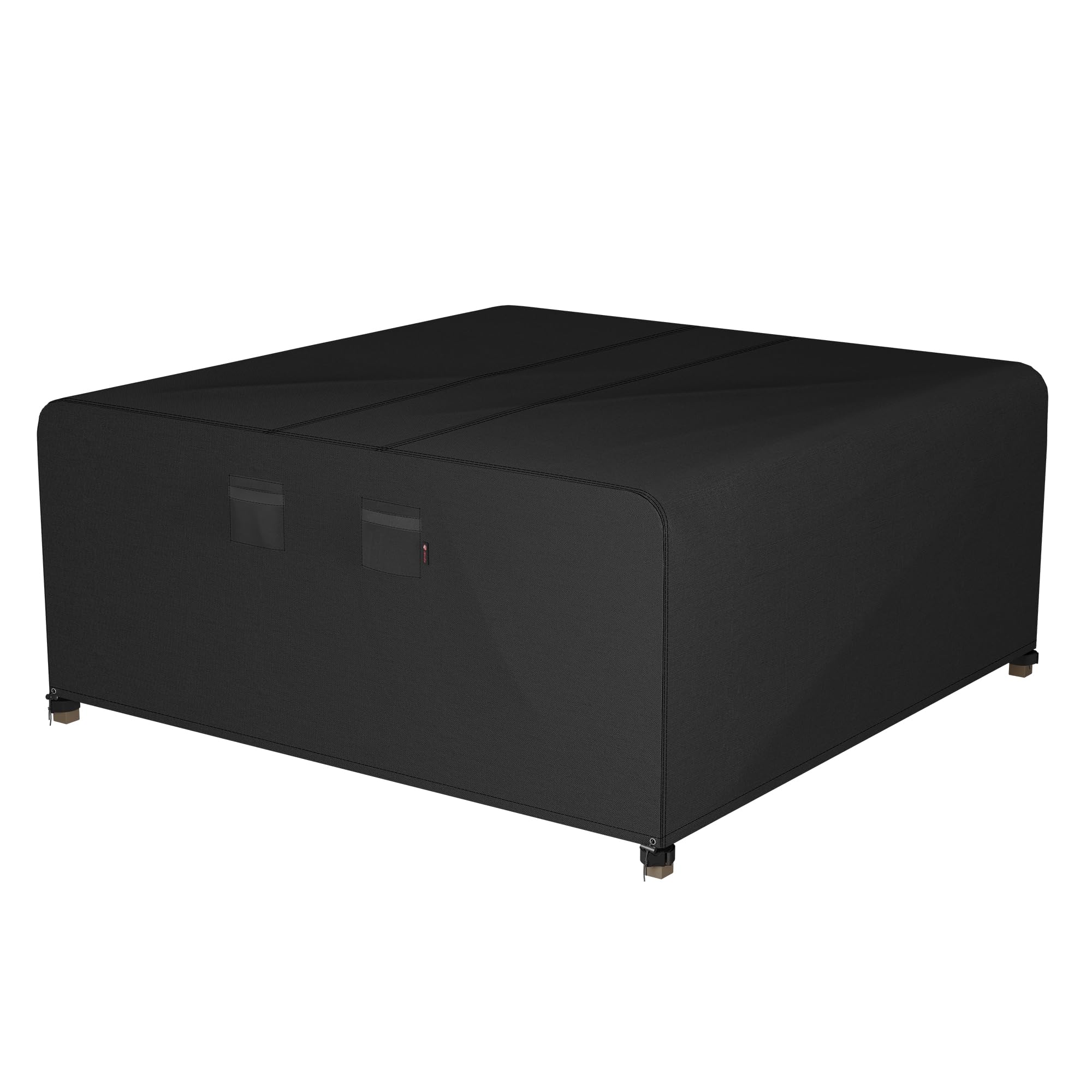 Ibirdie Outdoor Patio Furniture Set Covers 64 X 64 Inch Fit 5 X 5 Ft, 60 X 60 Inch Table, Waterproof Weatherproof Square Cover, Heavy Duty 600D For Outside Dining Table And Chairs